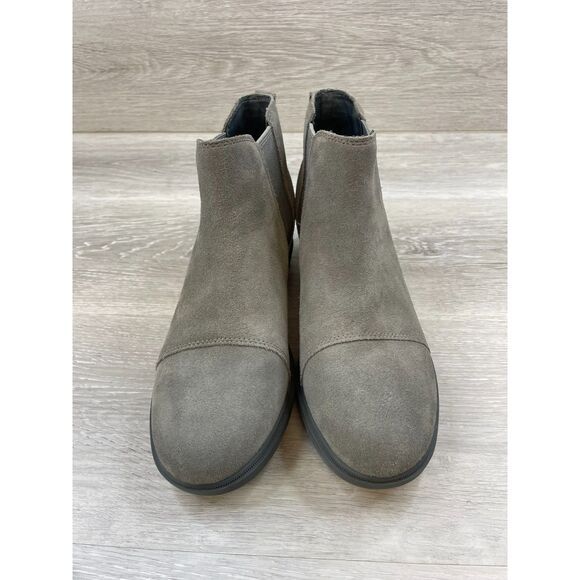 Sorel Evie II Women's Boot Chelsea Bootie Slip-On Wedge Leather US 9 Gray Shoes - Picture 2 of 10